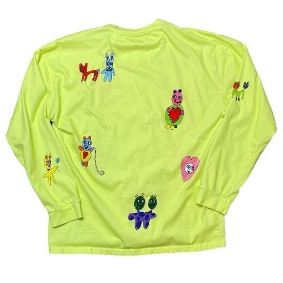 TEDDY FRESH x KAT ROSE Long Sleeved Bright Yellow Shirt Unisex Medium - Picture 3 of 7